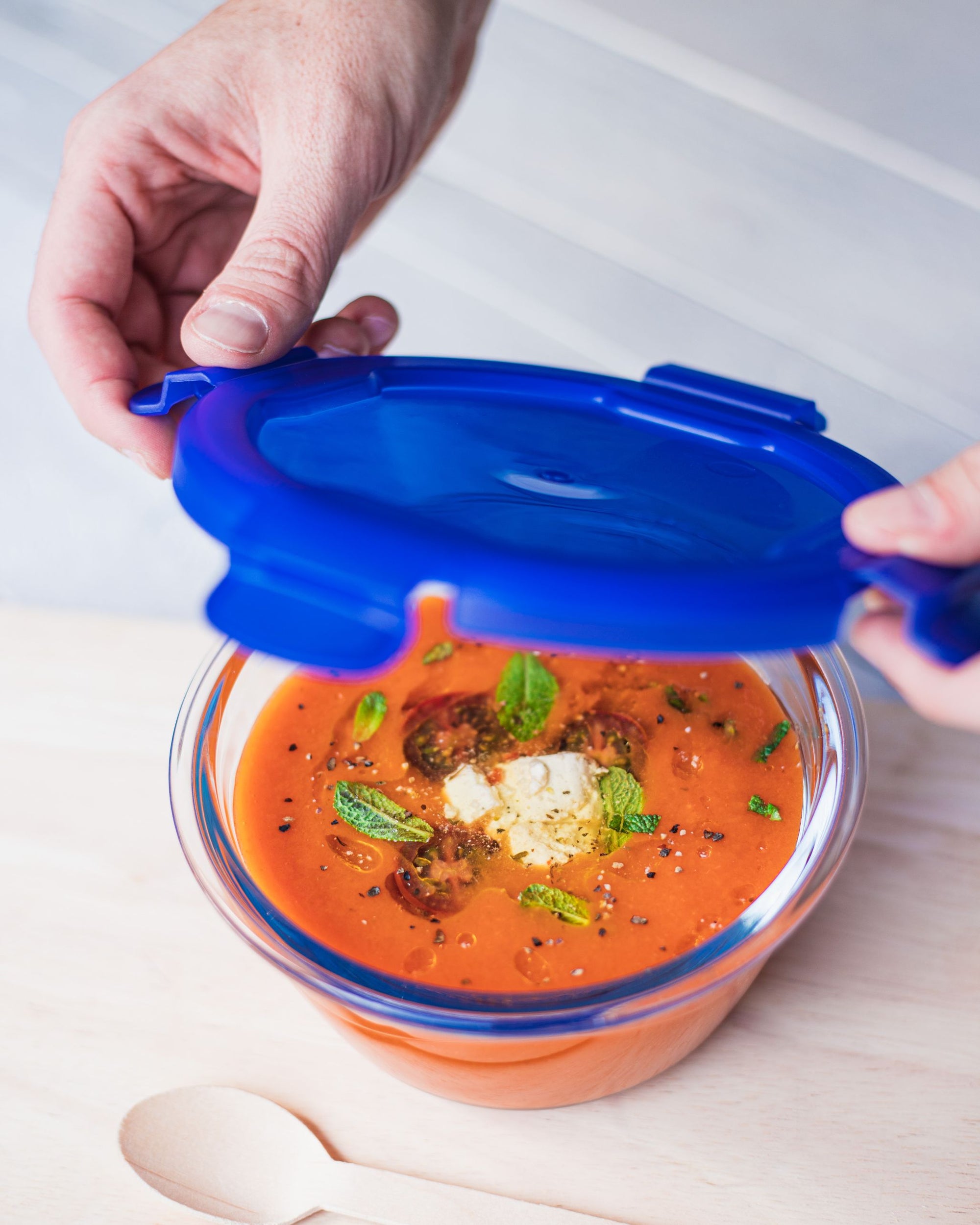 Cook&Go - Round glass storage container with waterproof lid