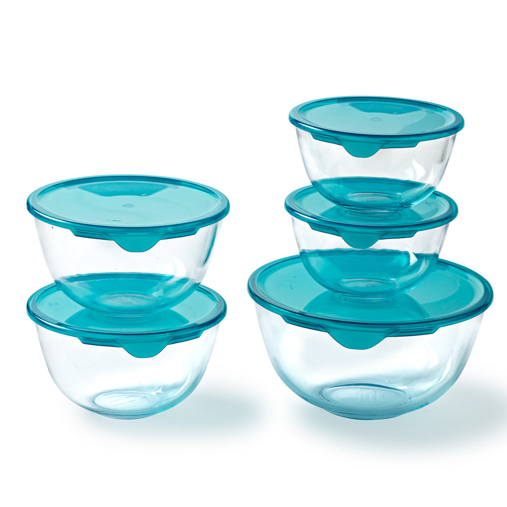 Set of 5 bowls with lid