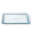Set of 3 Small Glass Multipurpose cooking sheet High resistance 24 x 19 cm