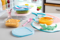 Set of 7 dishes My First Pyrex - Round Baby Food Storage Pink
