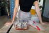 Square glass dish with steam valve lid - Cook & Heat