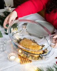 SlowCook Range - Glass oval oven dish with lid 4.4 + 1.4L