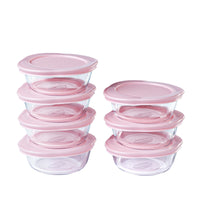 Set of 7 dishes My First Pyrex - Round Baby Food Storage Pink