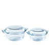Set of 2 Glass Round Casserole Dishes – Made in France