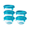 Set of 5 My First Pyrex +  Round Baby Food Storage Blue 11x6 cm- 0,2L