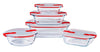 Cook&Heat - Lot de 5 boites de conservation en verre avec Lid à valves vapeur