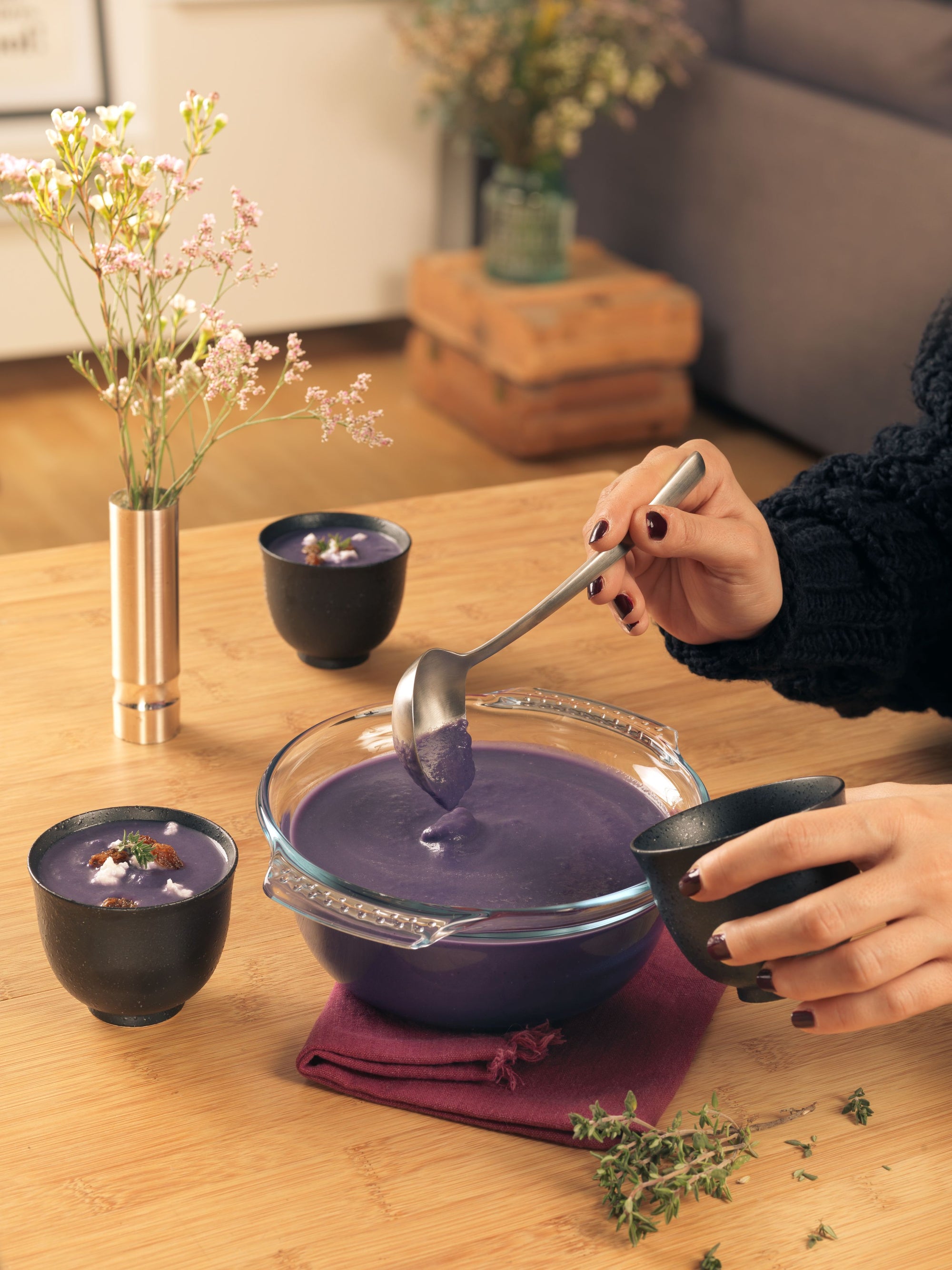 Multi-purpose round glass casserole dish - 4 IN 1 range