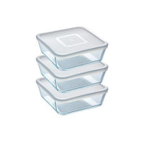 Set of 3 square lids - Cook & Freeze