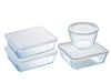 Cook & Freeze – Set of 4 glass freezer‑safe containers for batch cooking